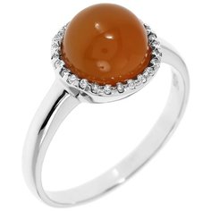 Balex Кольцо 1405937466 из серебра 925 пробы с ониксом и фианитом, размер 17.5