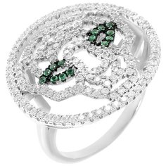 Balex Кольцо 1418910265 из серебра 925 пробы с фианитом, размер 18