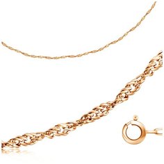 Бронницкий Ювелир Цепь из красного золота 110250227, 45 см, 1.88 г