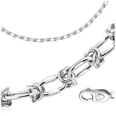 Бронницкий Ювелир Цепь из серебра 820707413, 50 см, 23 г