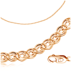 Бронницкий Ювелир Цепь из красного золота 110405001, 45 см, 3.74 г