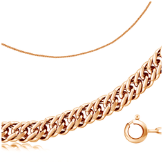 Бронницкий Ювелир Цепь из красного золота 110300201, 50 см, 2.68 г