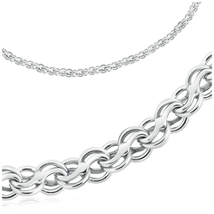 Бронницкий Ювелир Цепь из серебра 320707601, 50 см, 14.62 г