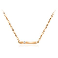 Бронницкий Ювелир Колье из красного золота 14319519, 45 см, 2.42 г