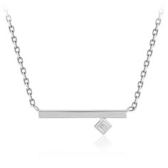 Бронницкий Ювелир Колье из белого золота 64519020, 40 см, 2.66 г