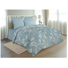 Постельное белье 2-спальное Guten Morgen Прана 817/1, поплин, 50 х 70 см, голубой/бежевый