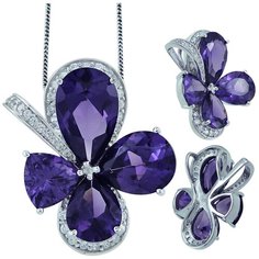 Balex Подвеска 3405835694 из серебра 925 пробы с александритом синтетическим и фианитом