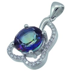 Balex Подвеска 3405937410 из серебра 925 пробы с мистик кварцем природным и фианитом