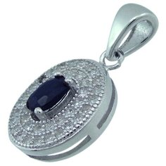 Balex Подвеска 3405937492 из серебра 925 пробы с сапфиром корундом природным и фианитом