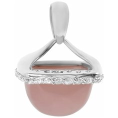 Balex Подвеска 3430930069 из серебра 925 пробы с розовым кварцем природным и фианитом