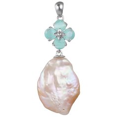 Balex Подвеска 3432930219 из серебра 925 пробы с жемчугом культивированным и кошачьим глазом синтетическим