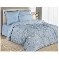 Постельное белье евростандарт Guten Morgen Empress (927), перкаль, 70 х 70 см, голубой