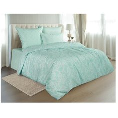 Постельное белье 2-спальное Guten Morgen Mint lace (926), перкаль, 70 х 70 см, зеленый