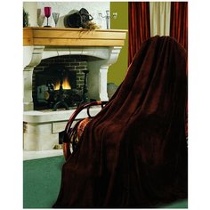 Покрывало Guten Morgen коралфлис Шоколад, 150 х 200 см, коричневый