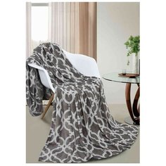 Покрывало Guten Morgen Классик, 180 х 200 см, серый/белый