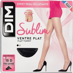 Колготки DIM Sublim Ventre Plat, 15 den, размер 2, noir (черный)