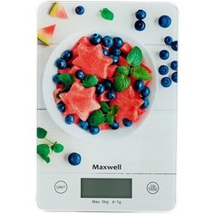 Кухонные весы Maxwell MW-1478 MC белый/красный/синий