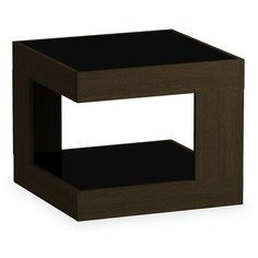 Столик журнальный LeSet LS 746, ДхШ: 60 х 60 см, венге/стекло черное