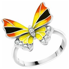 VALTERA Кольцо с фианитами и эмалью 079481, размер 17