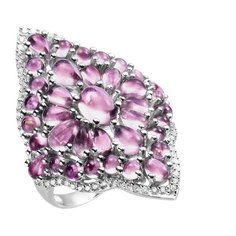 Balex Кольцо 1410931750 из серебра 925 пробы с аметистом природным и фианитом, размер 17