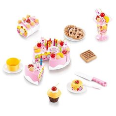 Набор продуктов с посудой ABtoys Помогаю маме PT-01229 белый/розовый/коричневый