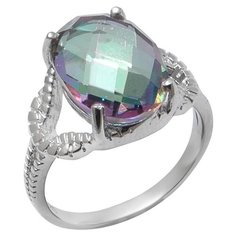 Balex Кольцо 1410931664 из серебра 925 пробы с мистик кварцем природным, размер 19