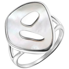 Balex Кольцо 1432930235 из серебра 925 пробы с перламутром, размер 18