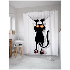 Штора для ванной JoyArty Кот-шкодник 180х200 (sc-18507)
