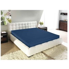 Простыня Guten Morgen трикотажная на резинке 160 х 200 см индиго