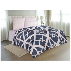 Постельное белье 1.5-спальное Guten Morgen Rhombus (930), перкаль, 70 х 70 см, розовый/темно-серый