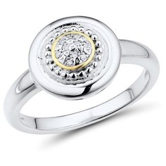 VALTERA Кольцо с бриллиантами из серебра 117821, размер 18