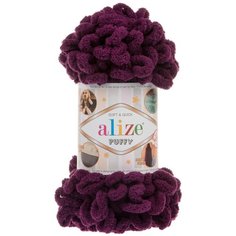 Пряжа Alize Puffy, 100 г, 9 м, 5 шт., 111 сливовый