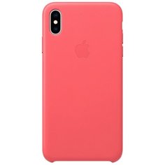 Чехол-накладка Apple кожаный для iPhone XS Max розовый пион