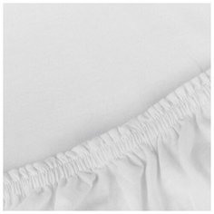Трикотажная простыня на резинке 100% хлопок, пл. 125 гр./кв. м., "Белый" размер 180 х 200 Традиция