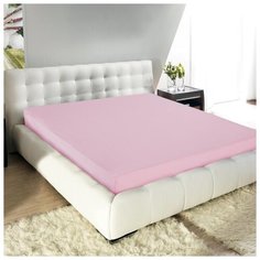 Простыня на резинке трикотажная Pink, без рисунка, розовый ; Размер: 180 х 200 Guten Morgen