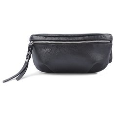 Поясная сумка Afina, натуральная кожа, черный