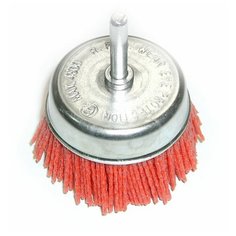 Корщетка - чашка 75х6 мм для дрели со шпилькой нейлон SKRAB 35324