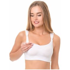 Б-221 Майка бесшовная укороченная для кормящих женщин "ФЭСТ" размер (158,164-88-94) белый