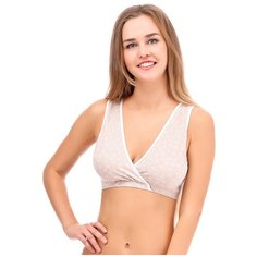 04905ЦН Майка укороченная для кормящих женщин "ФЭСТ" размер(158,164-96-102) бежевый/белый/цветы