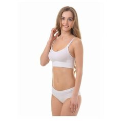 Б-201 Майка бесшовная укороченная для кормящих женщин "ФЭСТ" размер (158,164-88-94) белый