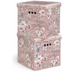Короб картонный, квадратный, 31.5*31.5*31.5 см, набор 2 шт., JARDIN Valiant