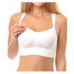 Б-262 Майка бесшовная укороченная для кормящих женщин "ФЭСТ" размер (158,164-100-106) белый