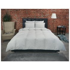 Одеяло Guten Morgen, стандартное пуховое Charlotte, круги, серый ; Размер: 1.5