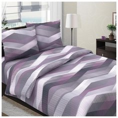 Комплект постельного белья "Традиция" из бязи, "Оливер (фиолетовый)" ; Размер: Евро