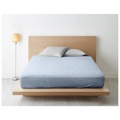 Простыня на резинке из поплина "Ночь Нежна"; Агат; размер 160 х 200