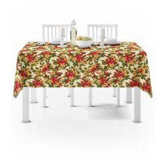 Скатерть + салфетки "Мари Санна"; Сочельник красный; размер 150 х 150