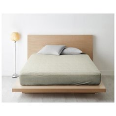 Простыня на резинке из поплина "Ночь Нежна"; Стиль (бежевая); размер 120 х 200