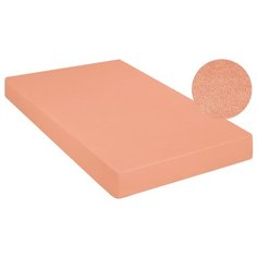 Простыня махровая на резинке Peach, без рисунка, розовый ; Размер: 200 х 200 Guten Morgen