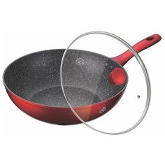 Сковорода ВОК MEISTERKLASSE MK-1030-30 красная из литого алюминия с гранитным покрытием 30 см.