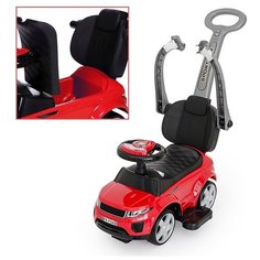 Каталка-пушкар с родительской ручкой, со светом и звуком, красная Best Like